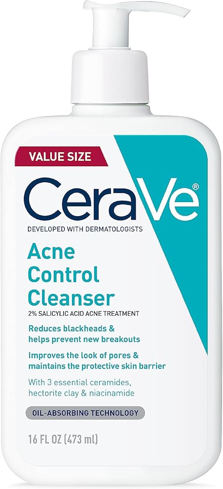 CeraVe 473mL Salicylic Acid Acne Control Facial Cleanser