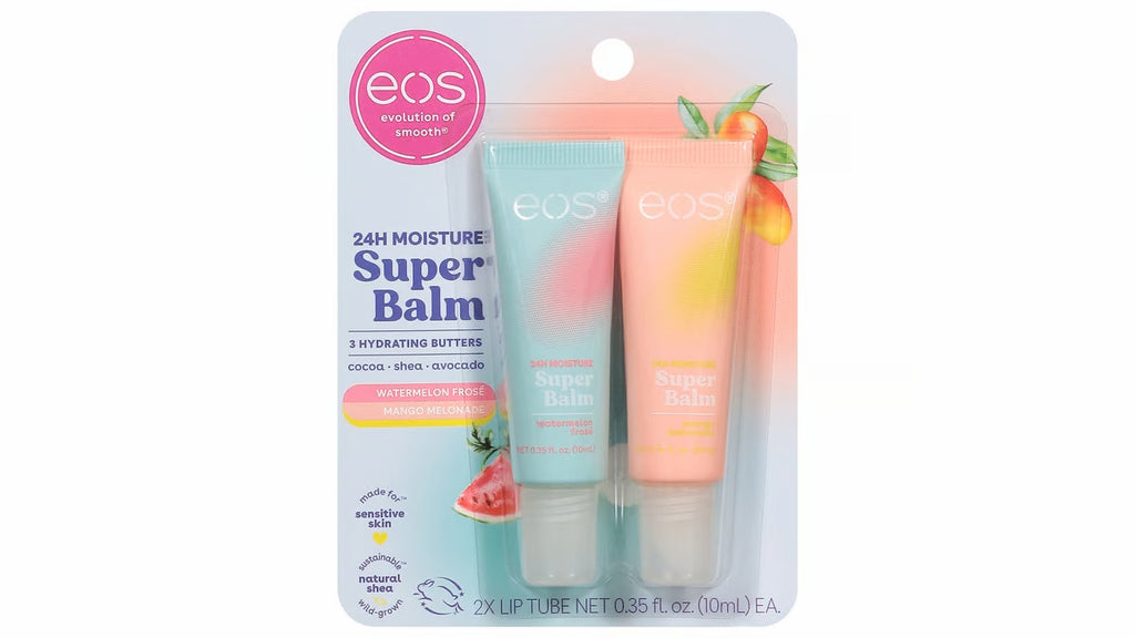 Eos 2 Pack 24 H Moisture Super Balm Watermelon Frose Mango Melonade