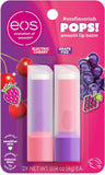 Eos 2 Pack 2 x 4g Electric Cherry and Grape Fizz Lip Balm Sticks