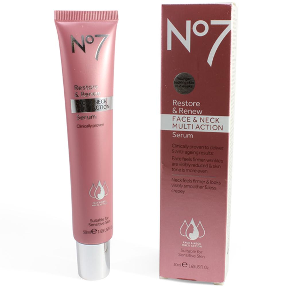Boots No. 7 50mL Restore & Renew Face & Neck Multi Action Serum