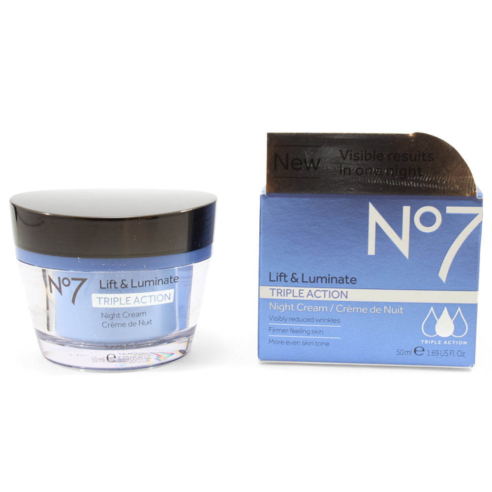 Boots No. 7 50mL Lift & Luminate Triple Action Night Cream