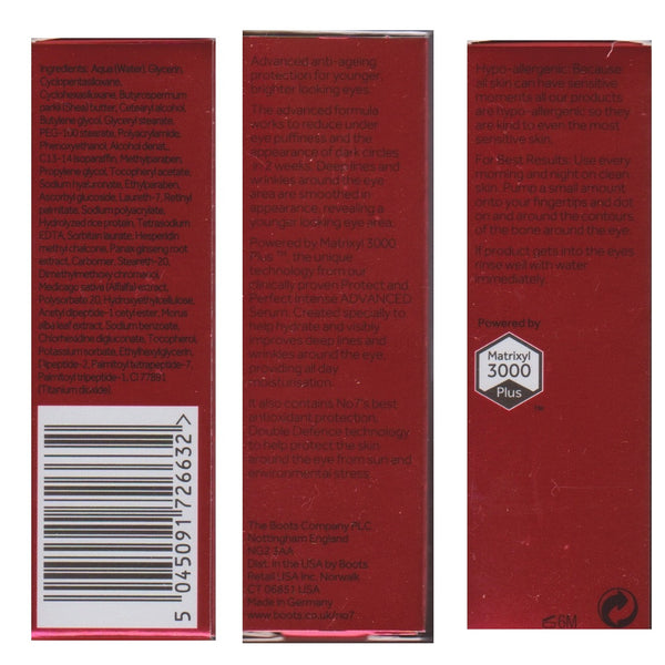 Boots No. 7 Men 15mL Protect and Perfect Intense Advanced Eye Cream