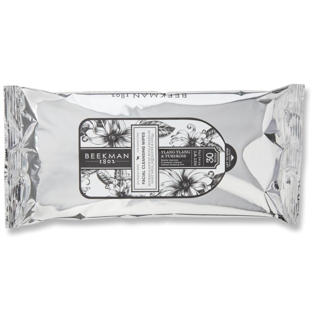 Beekman 1802 Pure Goat Milk Facial Cleansing Wipes 30ct (Vanilla Absolute)
