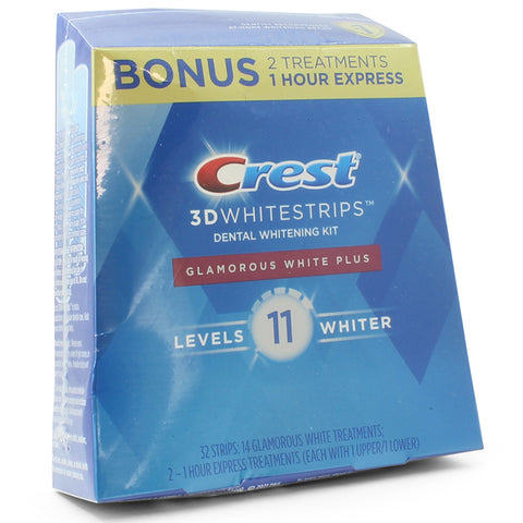 Crest 3D White 16 x Glamorous Teeth Whitening Strips including Bonus 1 Hour Strips