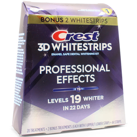 Crest 3D White 40 Professional Effects Teeth Whitening Strips with 4 Bonus Strips
