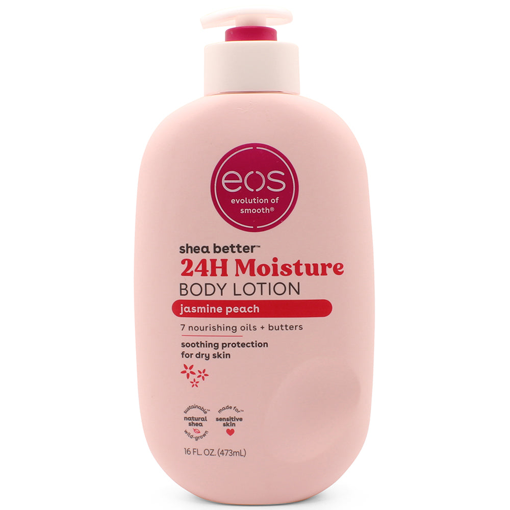 Eos 473mL Shea Better 24hr Moisture Body Lotion (Jasmine Peach)