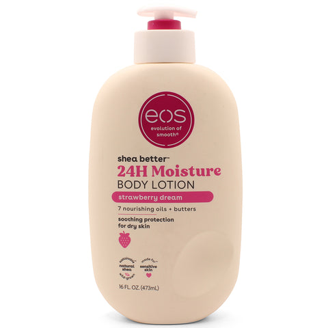 Eos 473mL Shea Better 24hr Moisture Body Lotion (Strawberry Dream)