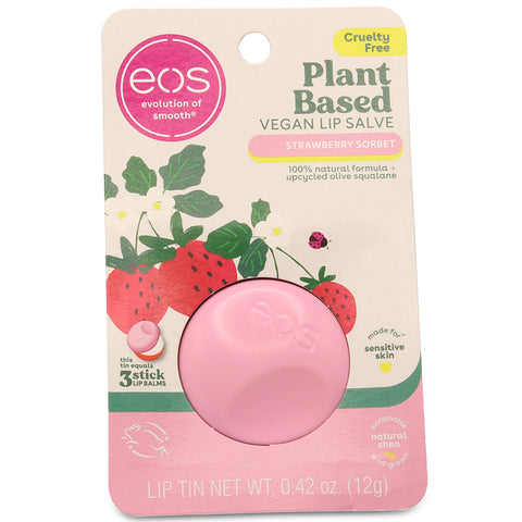 eos Strawberry Sorbet 12g Plant Based Vegan Lip Salve Balm
