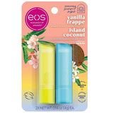 Eos 2 Pack 2 x 4g Vanilla Frappe Island Coconut Lip Balm Sticks