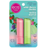 Eos 2 Pack 2 x 4g Wild Cherry Slushie Melon Mai Tai Lip Balm Sticks
