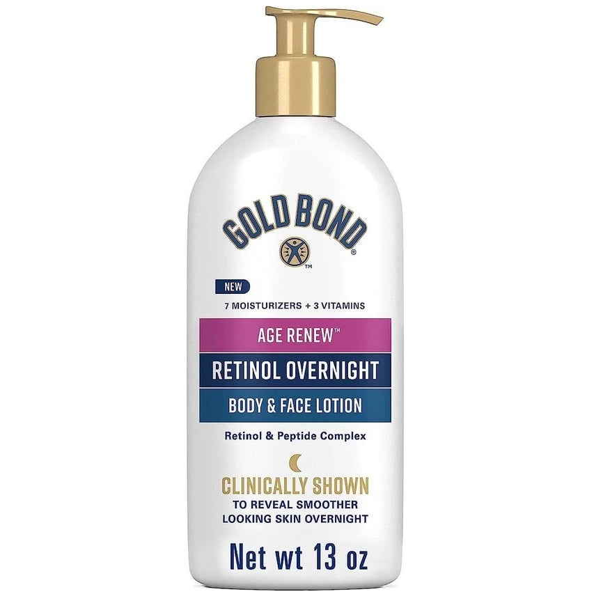 Gold Bond 368g Age Renew Retinol Overnight Body and Face Lotion