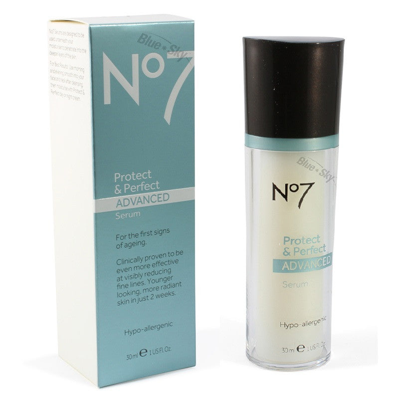Boots No. 7 30mL Protect & Perfect Advanced Serum Bottle