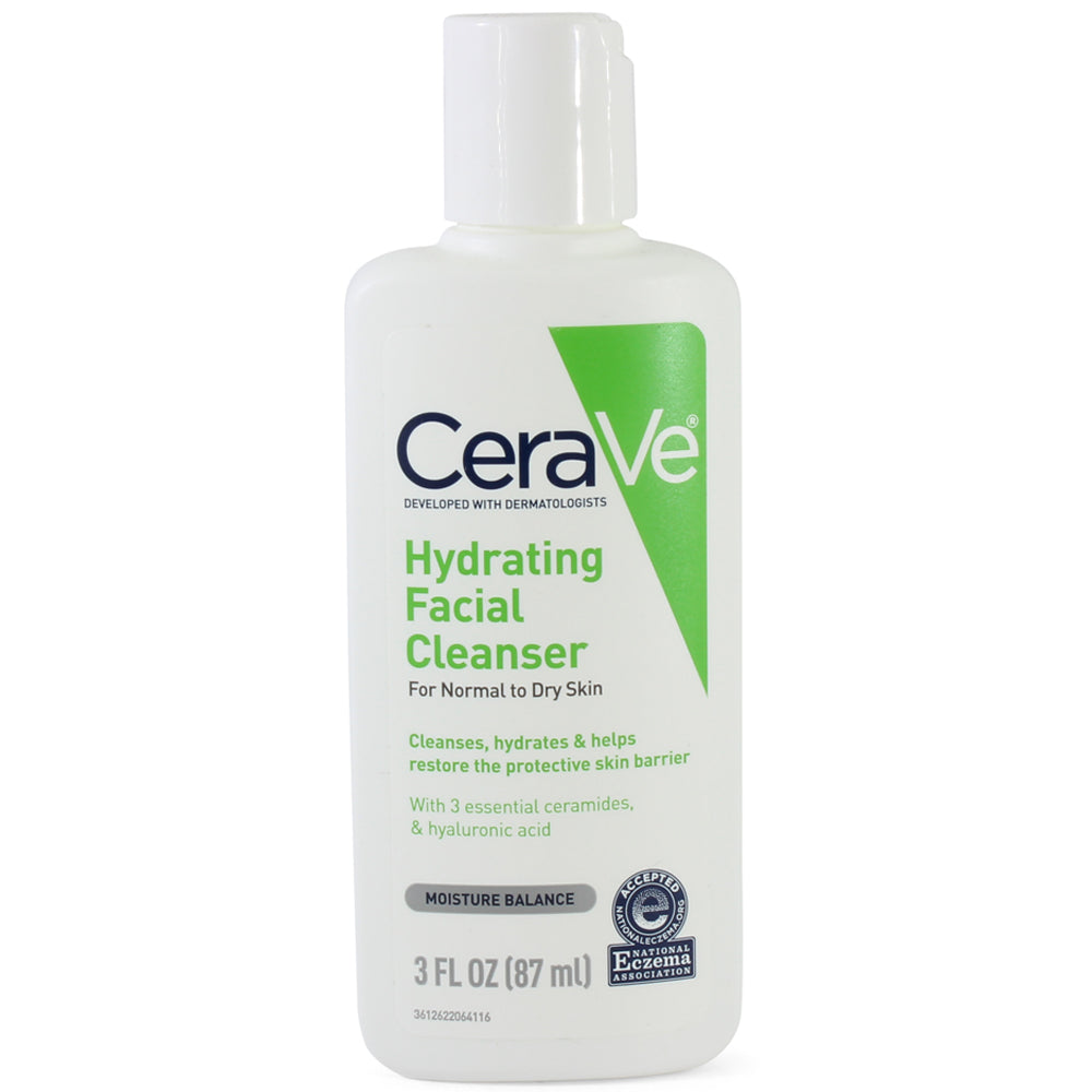 CeraVe 87mL Hydrating Facial Cleanser for Normal to Dry Skin Travel Size