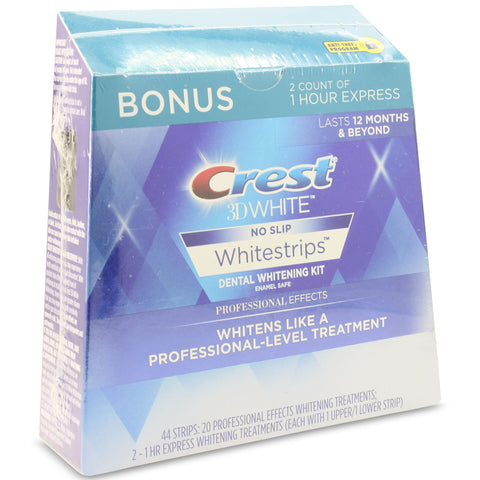 Crest 3D White 40 Professional Effects Teeth Whitening Strips with Bonus 1 Hour