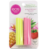 Eos 2-Pack Pineapple Passionfruit & Strawberry Peach Super Soft Shea Lip Balm Sticks