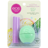 Eos Lip Balm Toasted Marshmallow 4g Lip & Triple Mint 7g 2-Pack