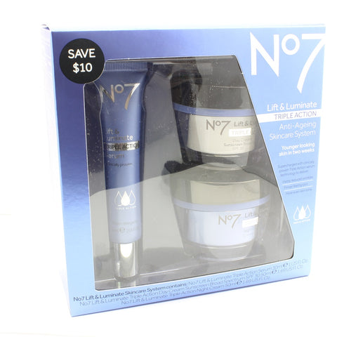 Boots No. 7 Lift and Luminate Triple Action 3 Piece Skincare Kit