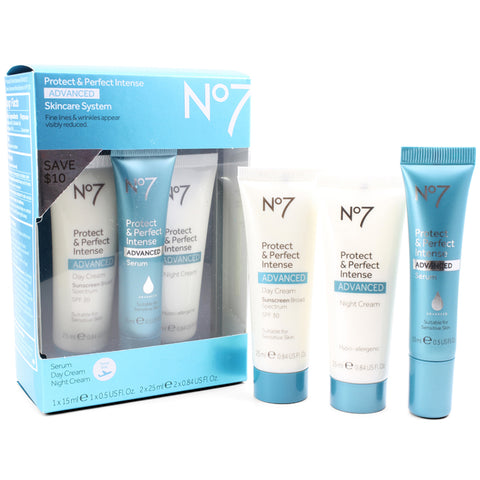 Boots No 7 Travel Size Protect and Perfect Intense Advanced 3 Piece System