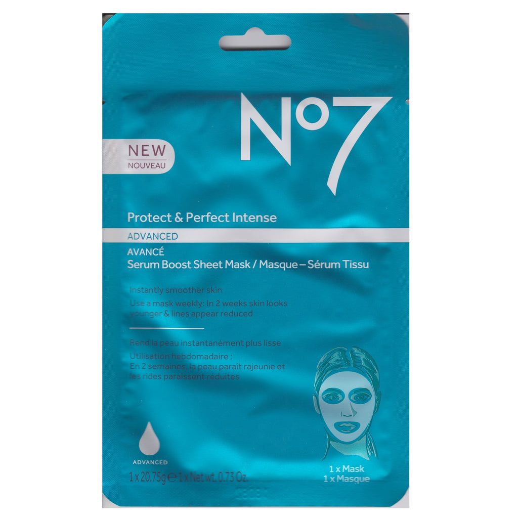 Boots No. 7 20g Protect and Perfect Intense Serum Boost Sheet Mask