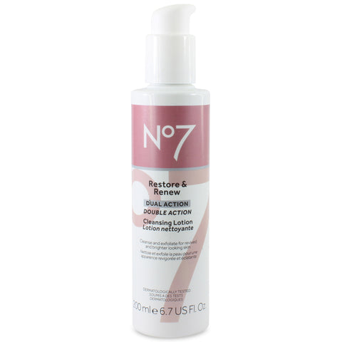 Boots No 7 200mL Restore & Renew Double Action Cleansing Lotion