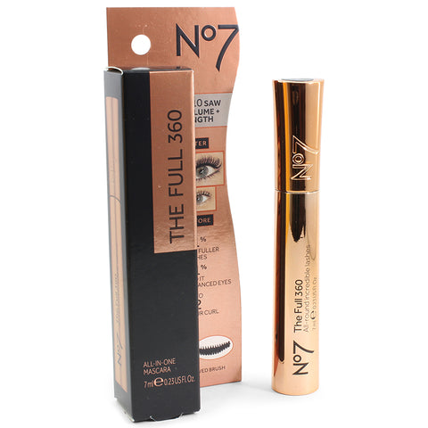 Boots No 7 7mL The Full 360 Mascara Black or Brown-Black