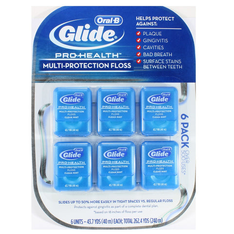 Oral-B Glide 6 x 40m Pro-health Multi-Protection Clean Mint Dental Floss