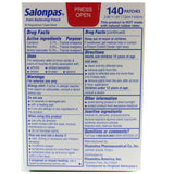 Salonpas 140 Patches for Pain Relief in Muscles and Joints 7.2 x 4.6 cm